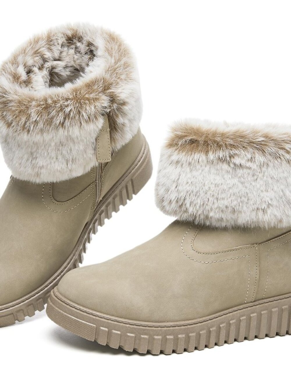 Women's Fuzzy Winter Snow Boots Mini Short Ankle Booties